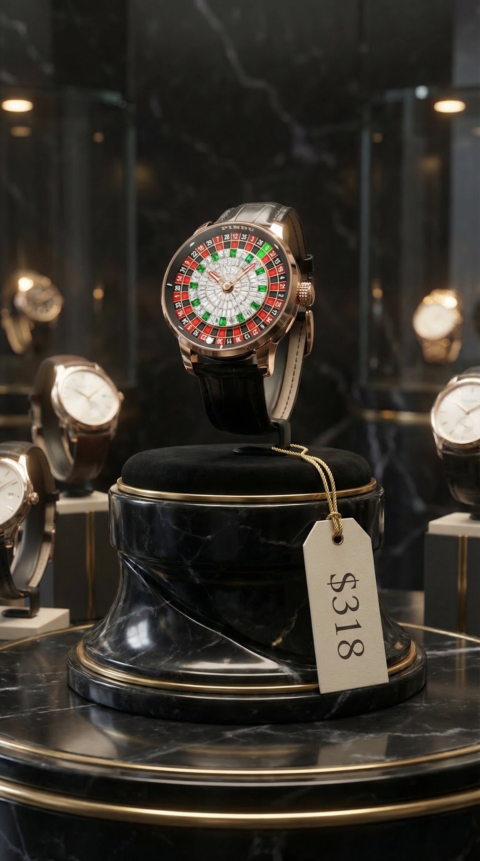 Grand Casino Rotating Roulette Luxury Watch
